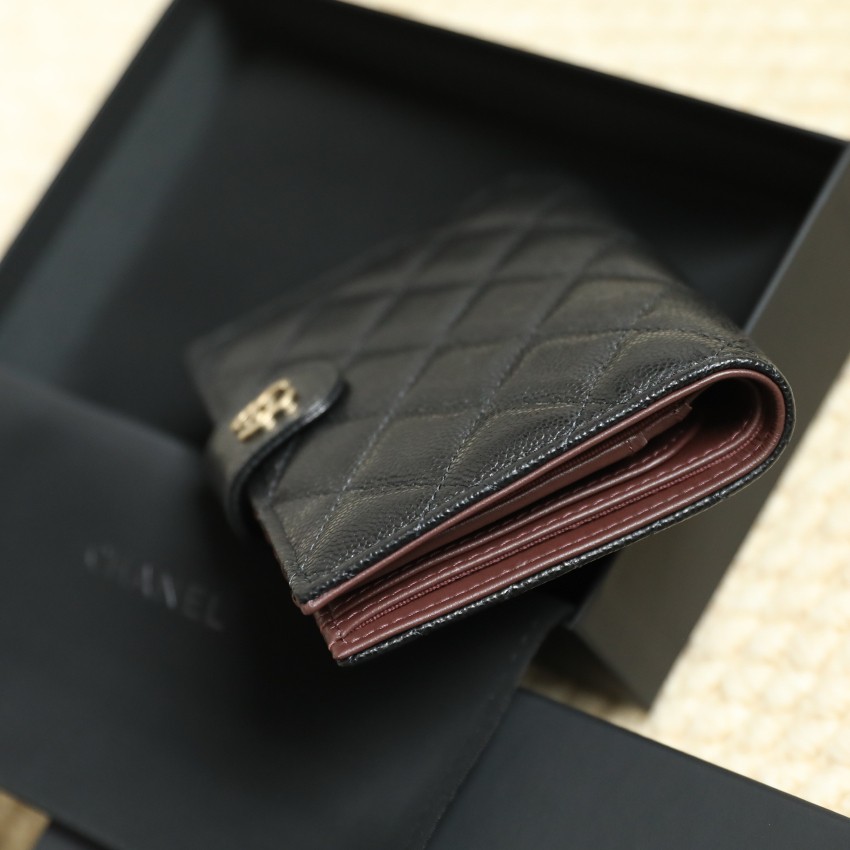 25P 護照夾小球牛皮黑色淡金_4