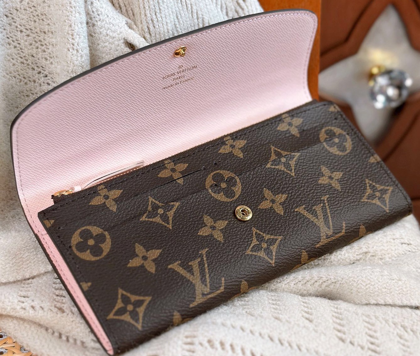 M60697  Emilie長夾粉_5