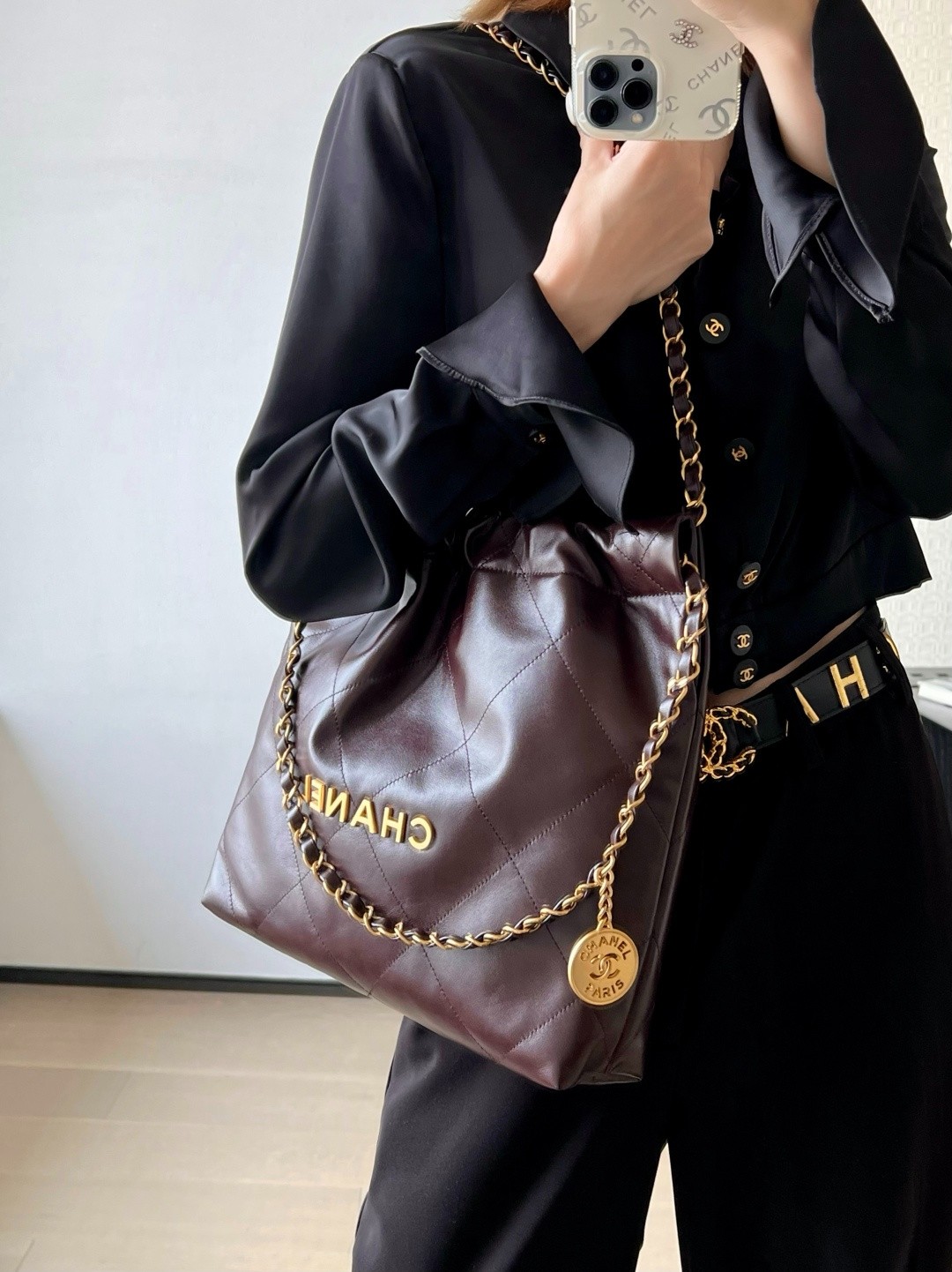 爆款22Bag小號巧克力色_2