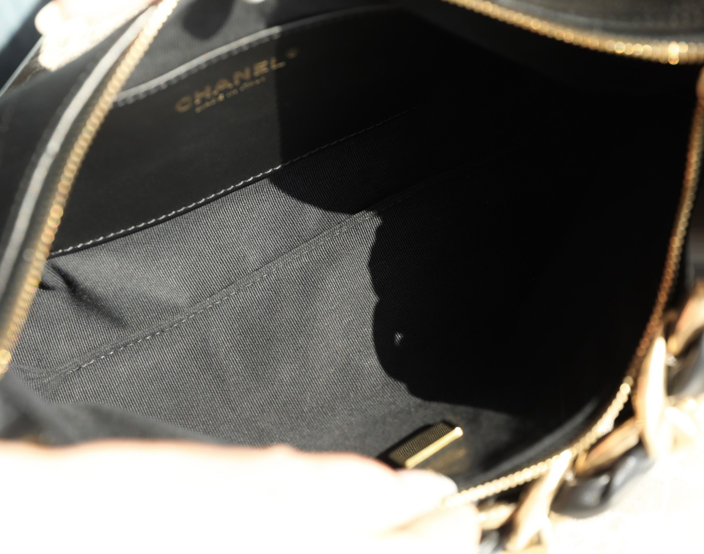 25K粗鏈Hobo腋下包小號黑色_4