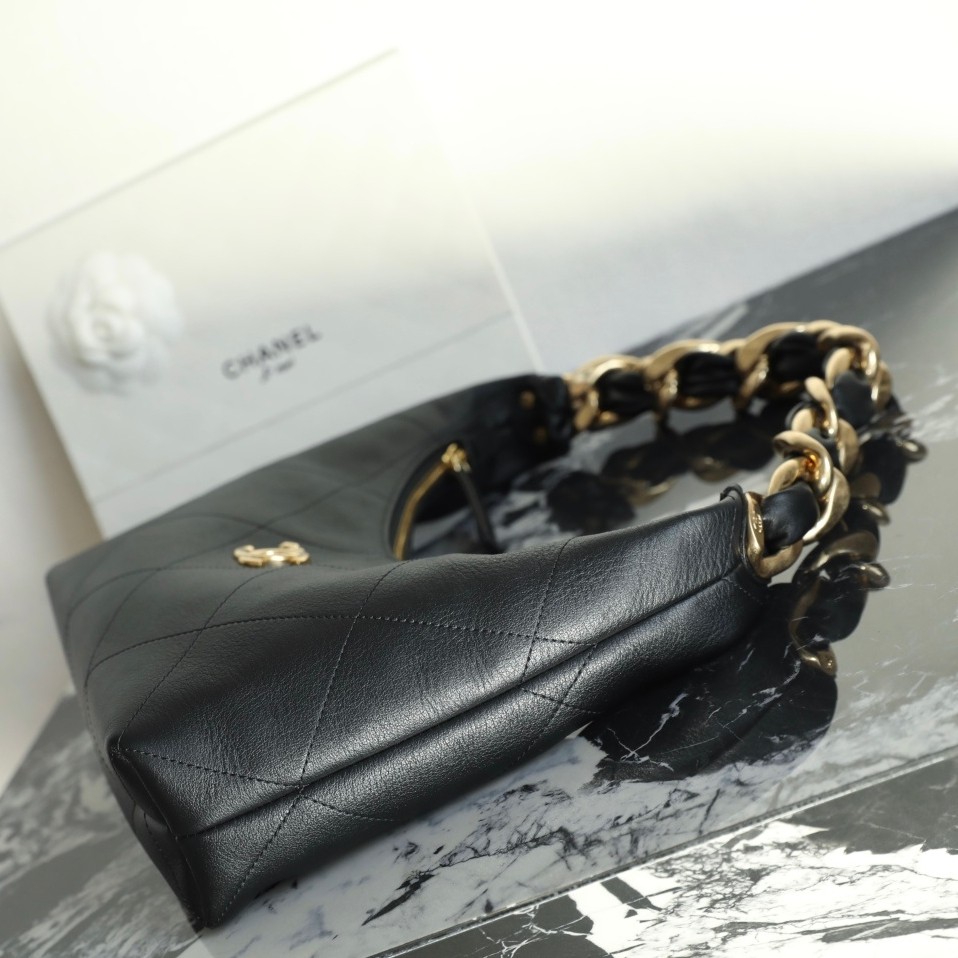 25K粗鏈Hobo腋下包小號黑色_7