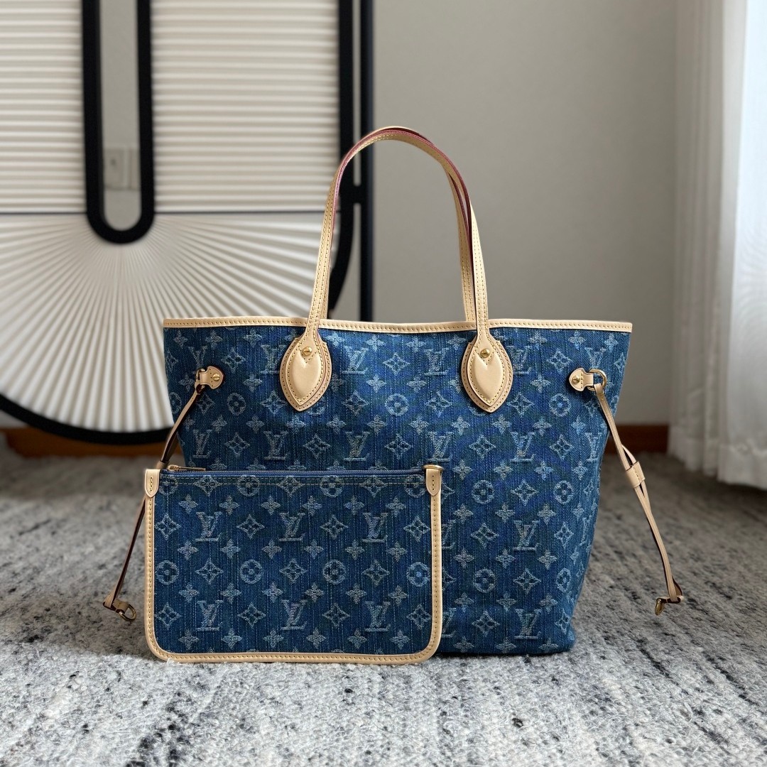 Neverfull 中號丹寧購物袋 M13192