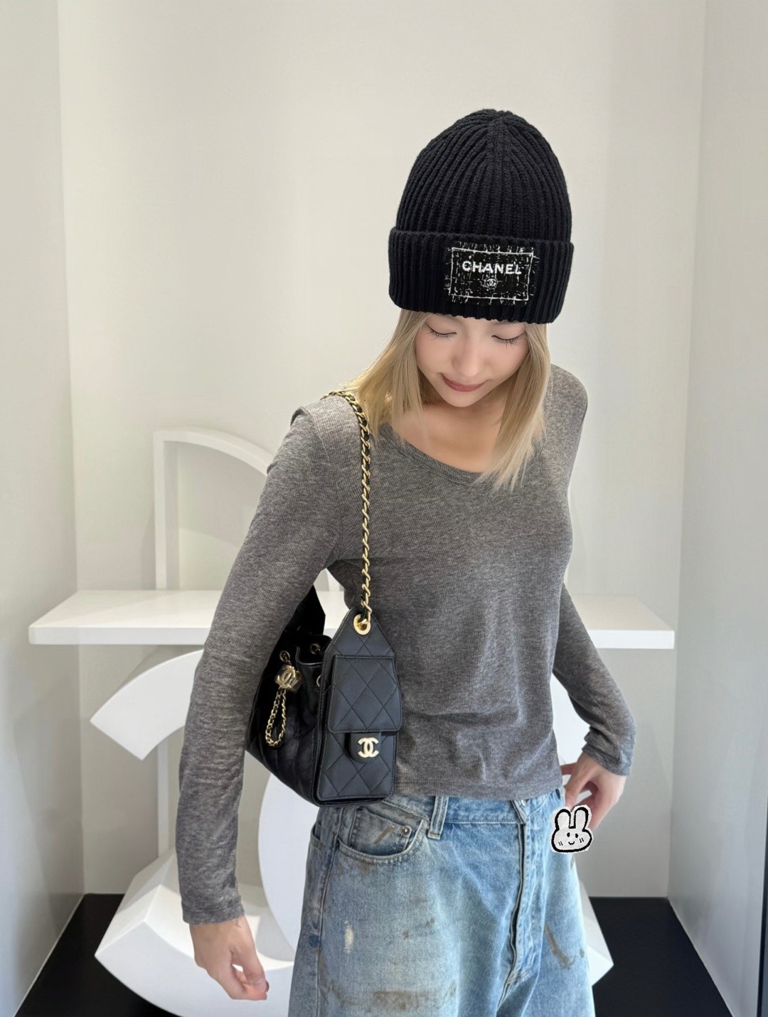 26C 25Bag Mini HandBag球紋黑金_9