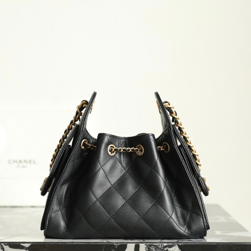 26C 25Bag Mini HandBag球紋黑金_5