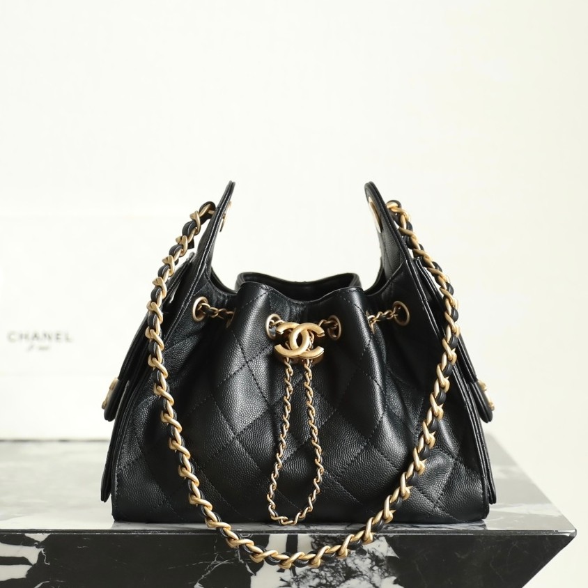 26C 25Bag Mini HandBag球紋黑金_11