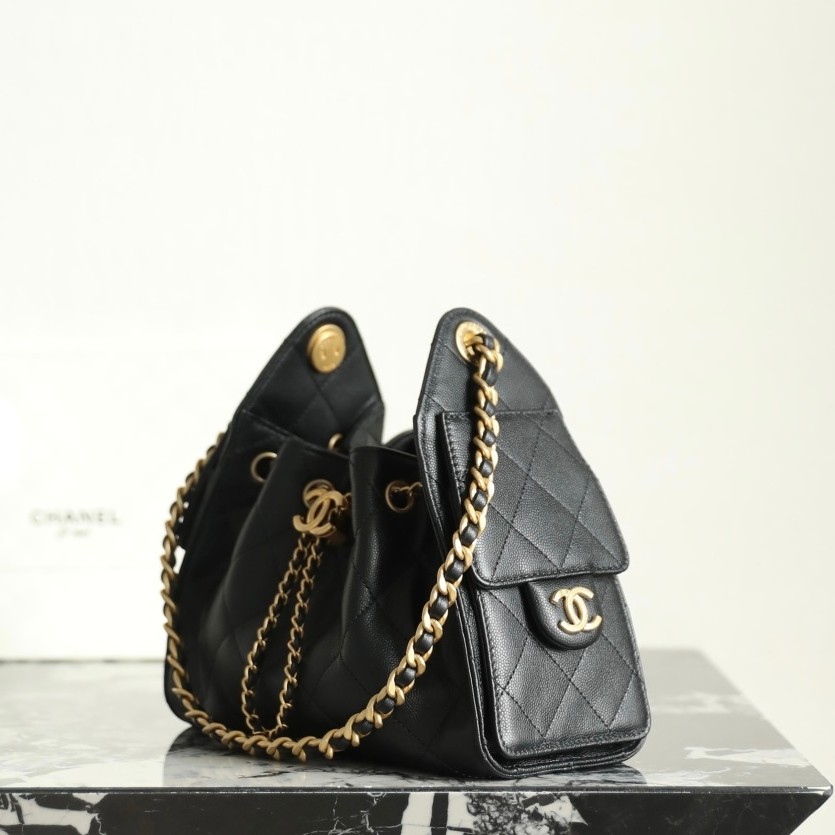 26C 25Bag Mini HandBag球紋黑金_4