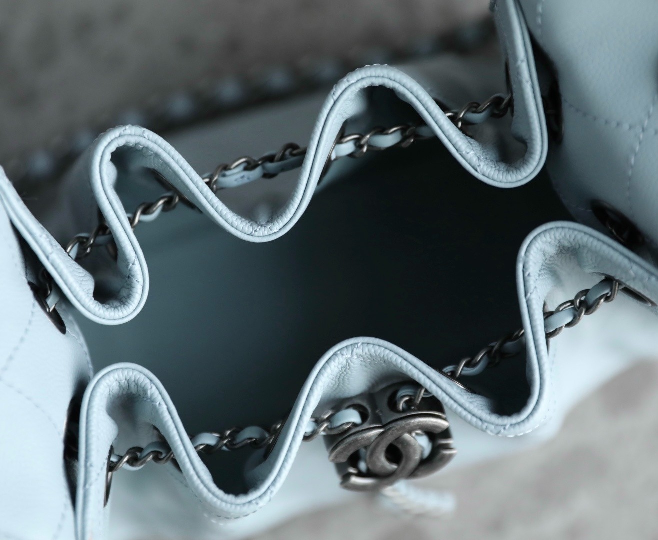 26C 25Bag Mini HandBag霧霾藍古銀_7