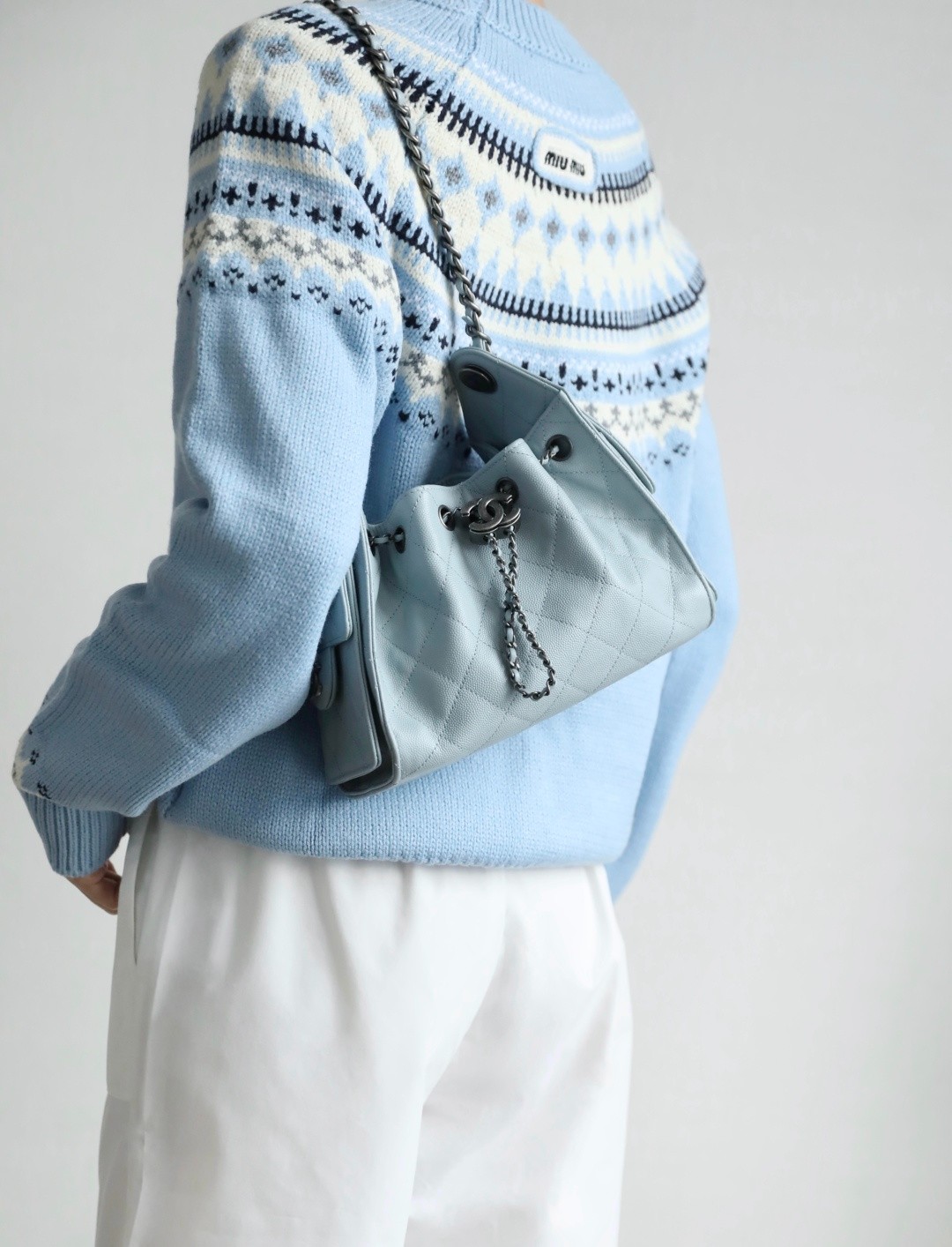 26C 25Bag Mini HandBag霧霾藍古銀_4