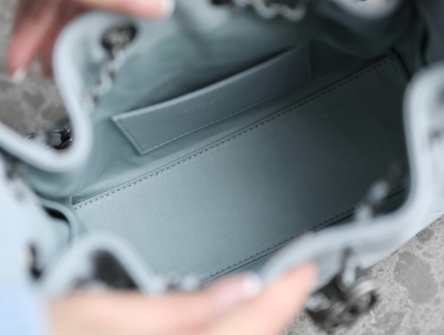 26C 25Bag Mini HandBag霧霾藍古銀_5