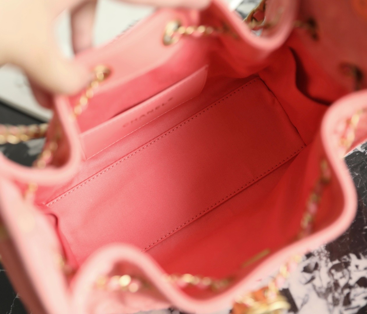 26C 25Bag Mini HandBag麂皮紋粉_4