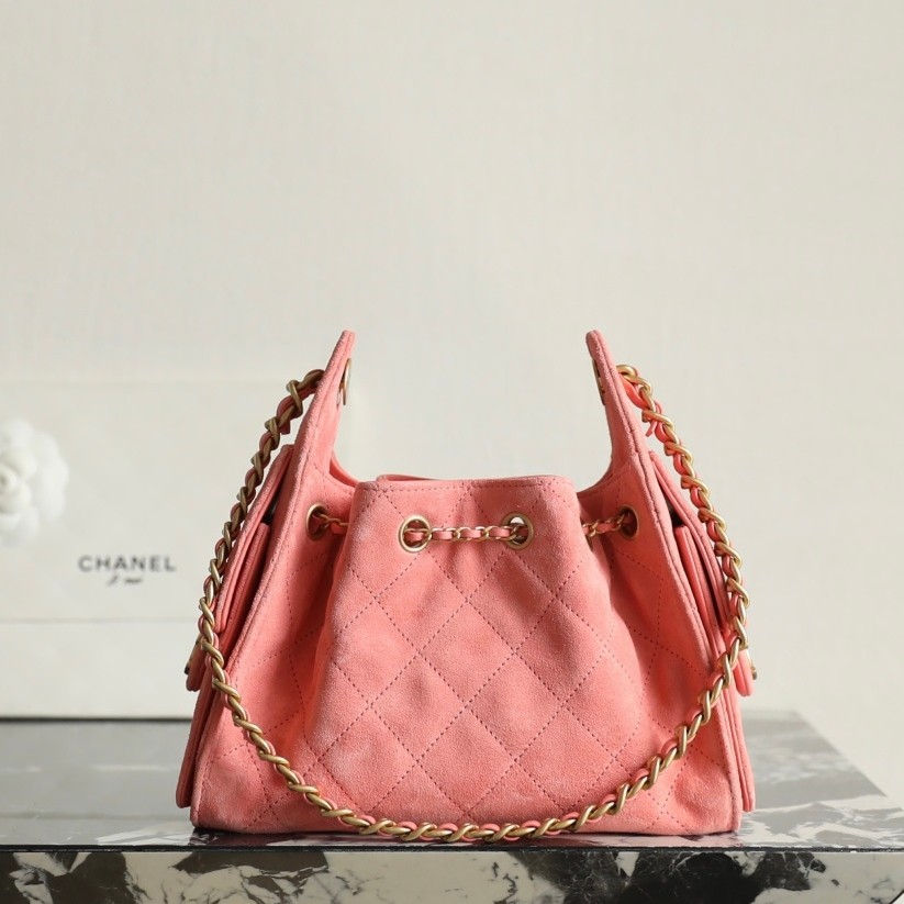 26C 25Bag Mini HandBag麂皮紋粉_7