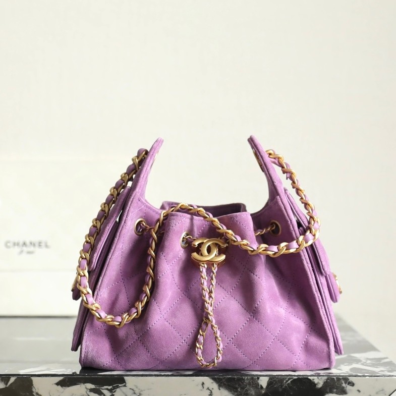 26C 25Bag Mini HandBag麂皮紋紫色