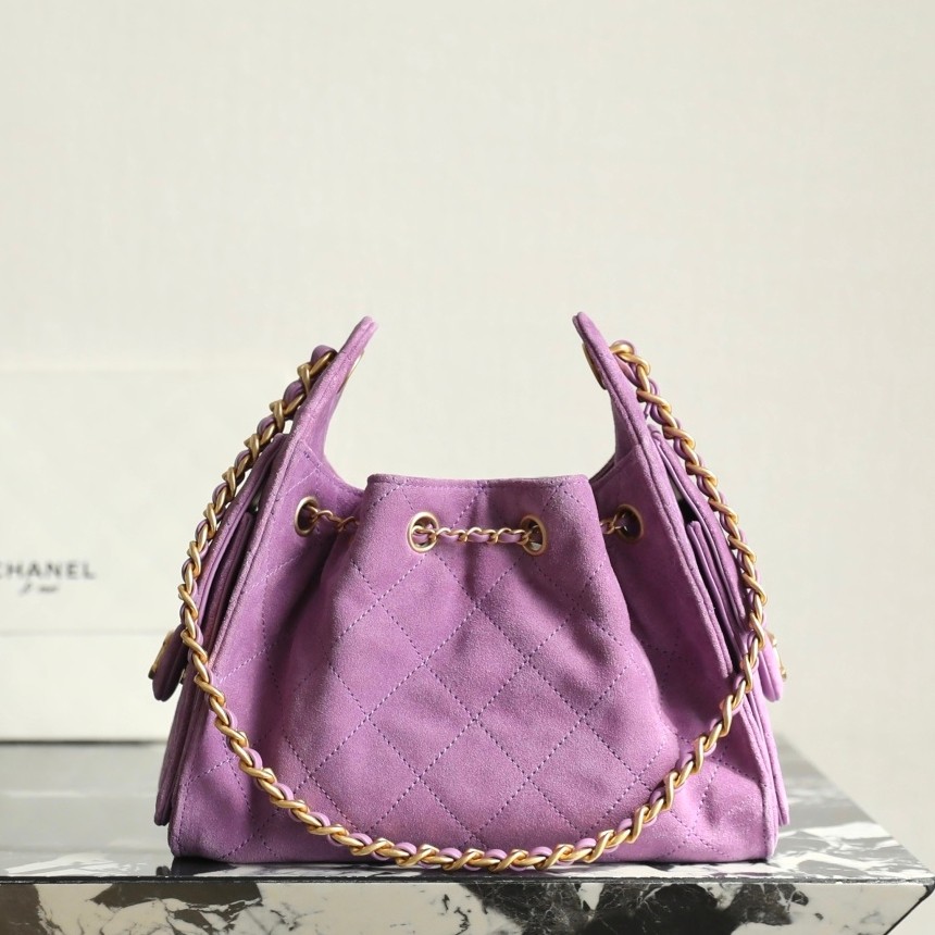 26C 25Bag Mini HandBag麂皮紋紫色_6