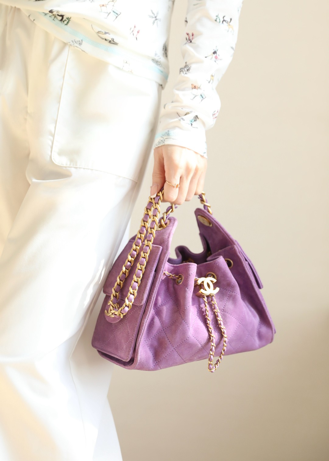 26C 25Bag Mini HandBag麂皮紋紫色_10