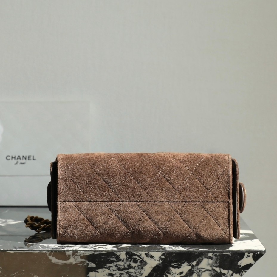 26C 25Bag Mini HandBag麂皮紋巧克力色_4