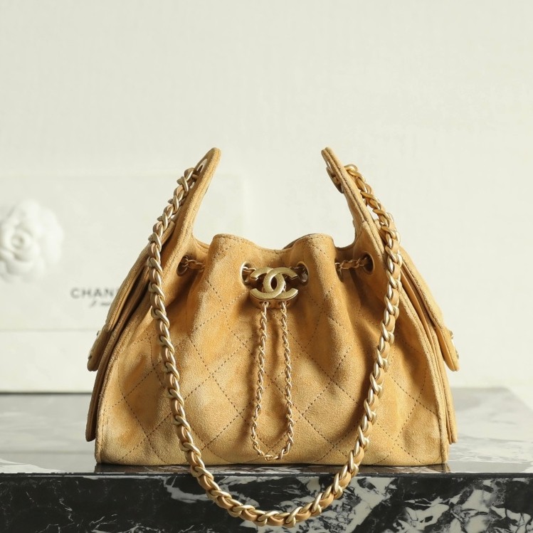 26C 25Bag Mini HandBag麂皮紋巧南瓜黃