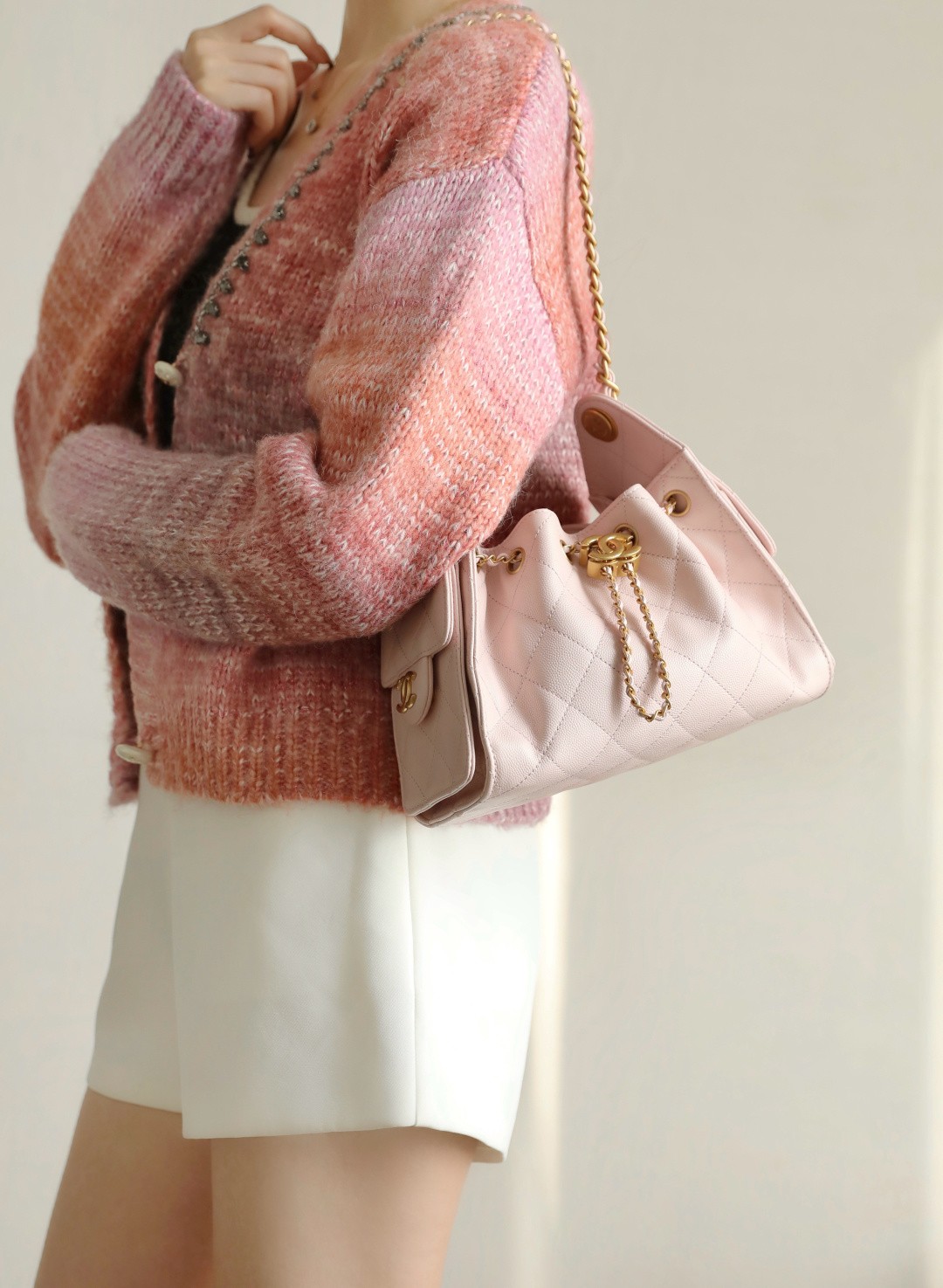 26C 25Bag Mini HandBag球紋淡粉_2