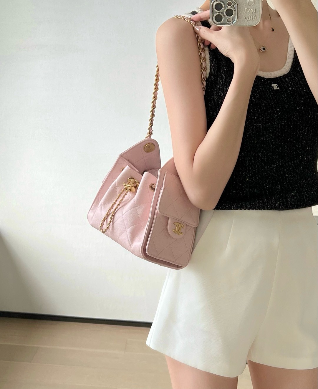 26C 25Bag Mini HandBag球紋淡粉_6