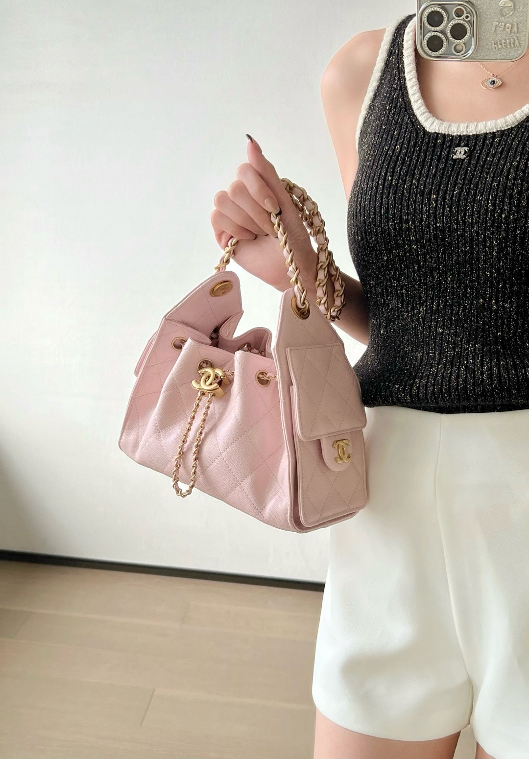 26C 25Bag Mini HandBag球紋淡粉_5