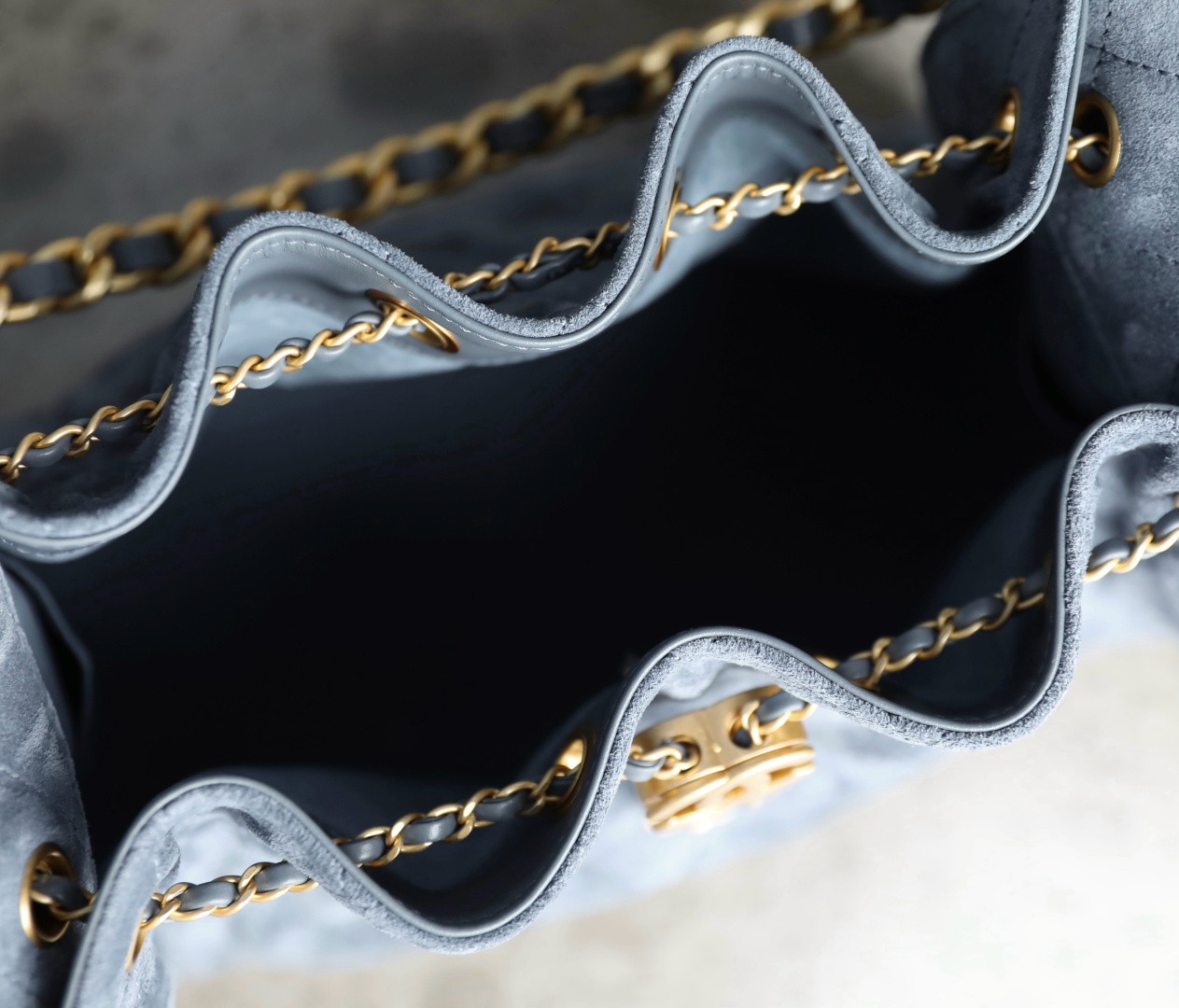 26C 25Bag麂皮紋牛仔藍小號_7