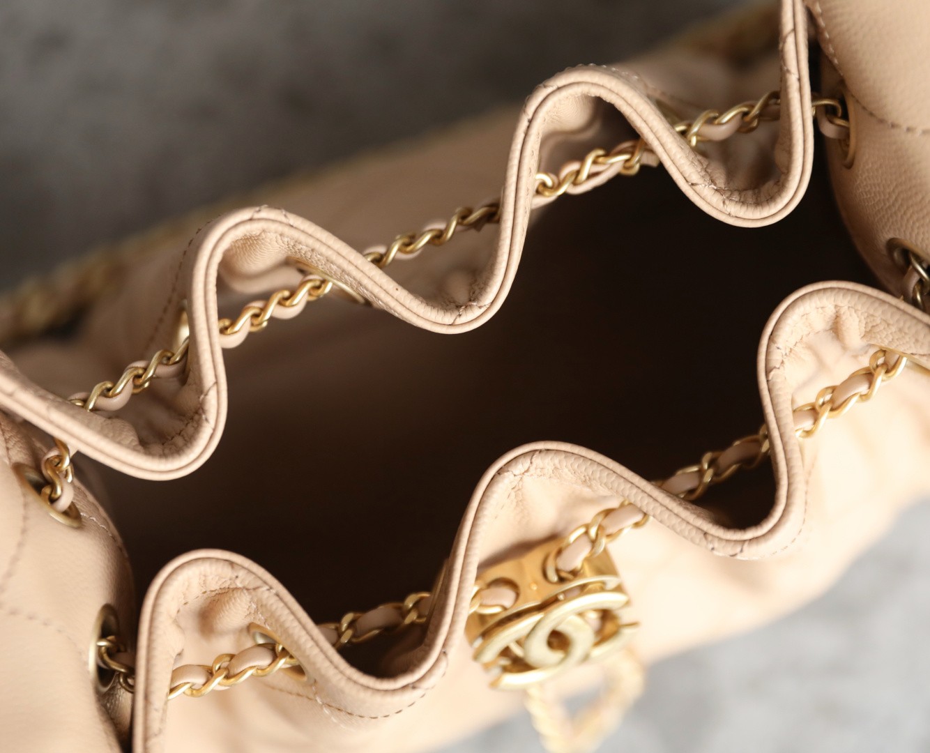 26C 25Bag Mini HandBag球紋奶茶色_8