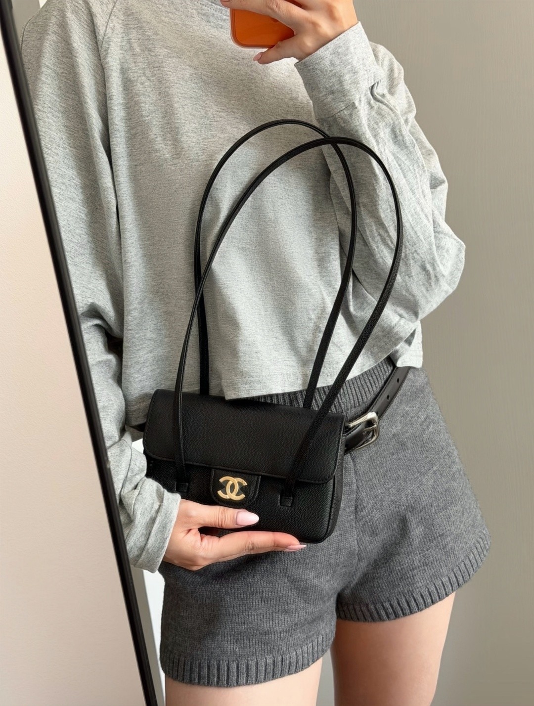 26P春夏皮肩帶Mini手拿包黑色_6