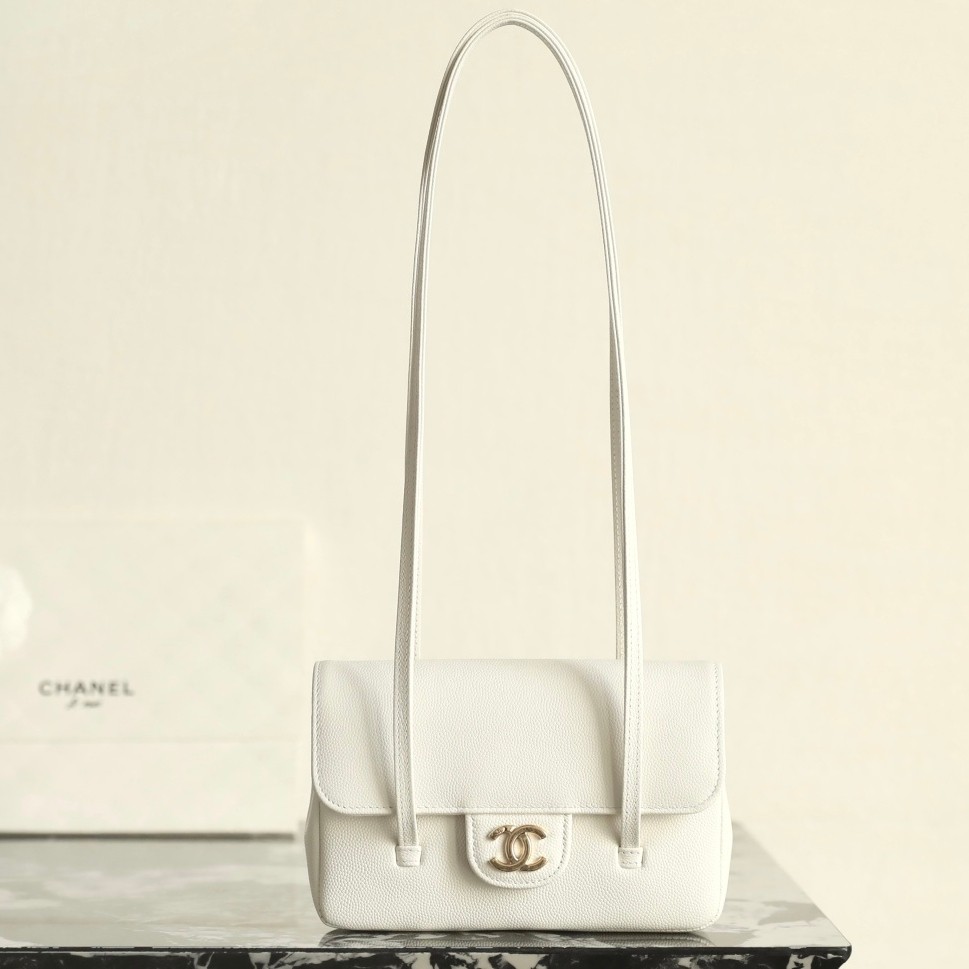 26P春夏皮肩帶Mini手拿包白色