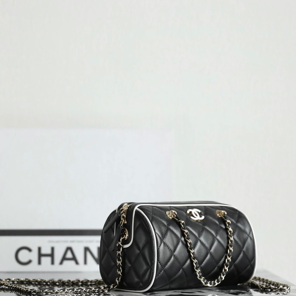 25P春夏羊皮Mini保齡球黑白邊_7