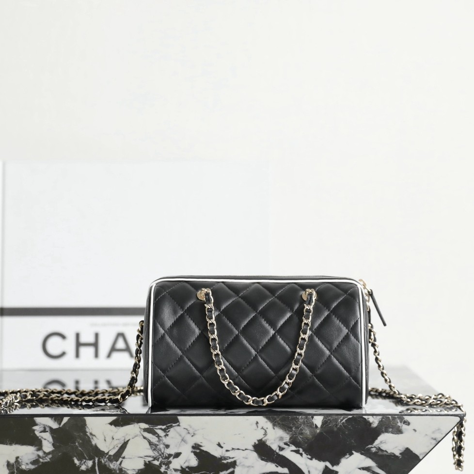 25P春夏羊皮Mini保齡球黑白邊_8