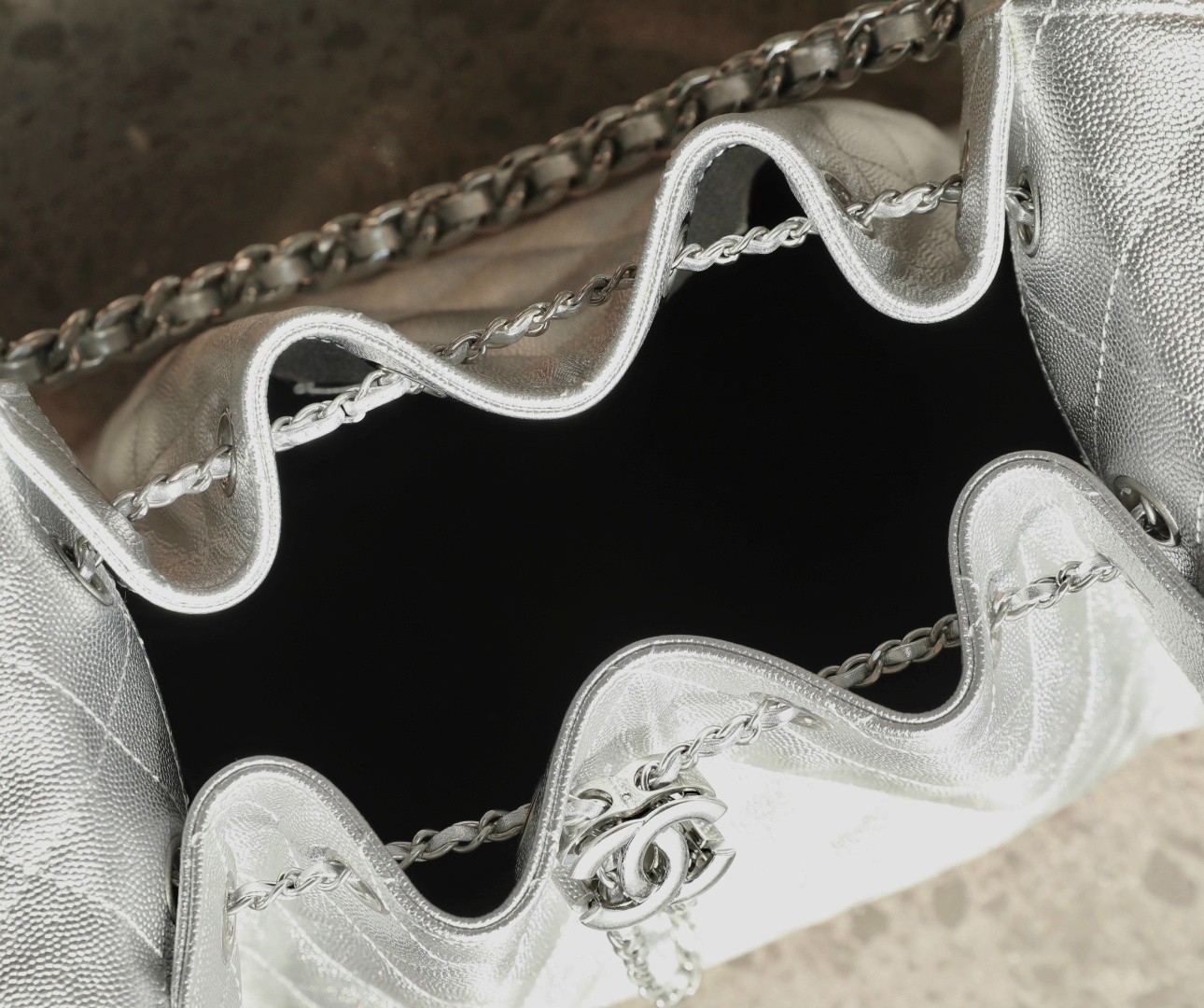 26C新色25Bag小號金屬銀/銀扣_4