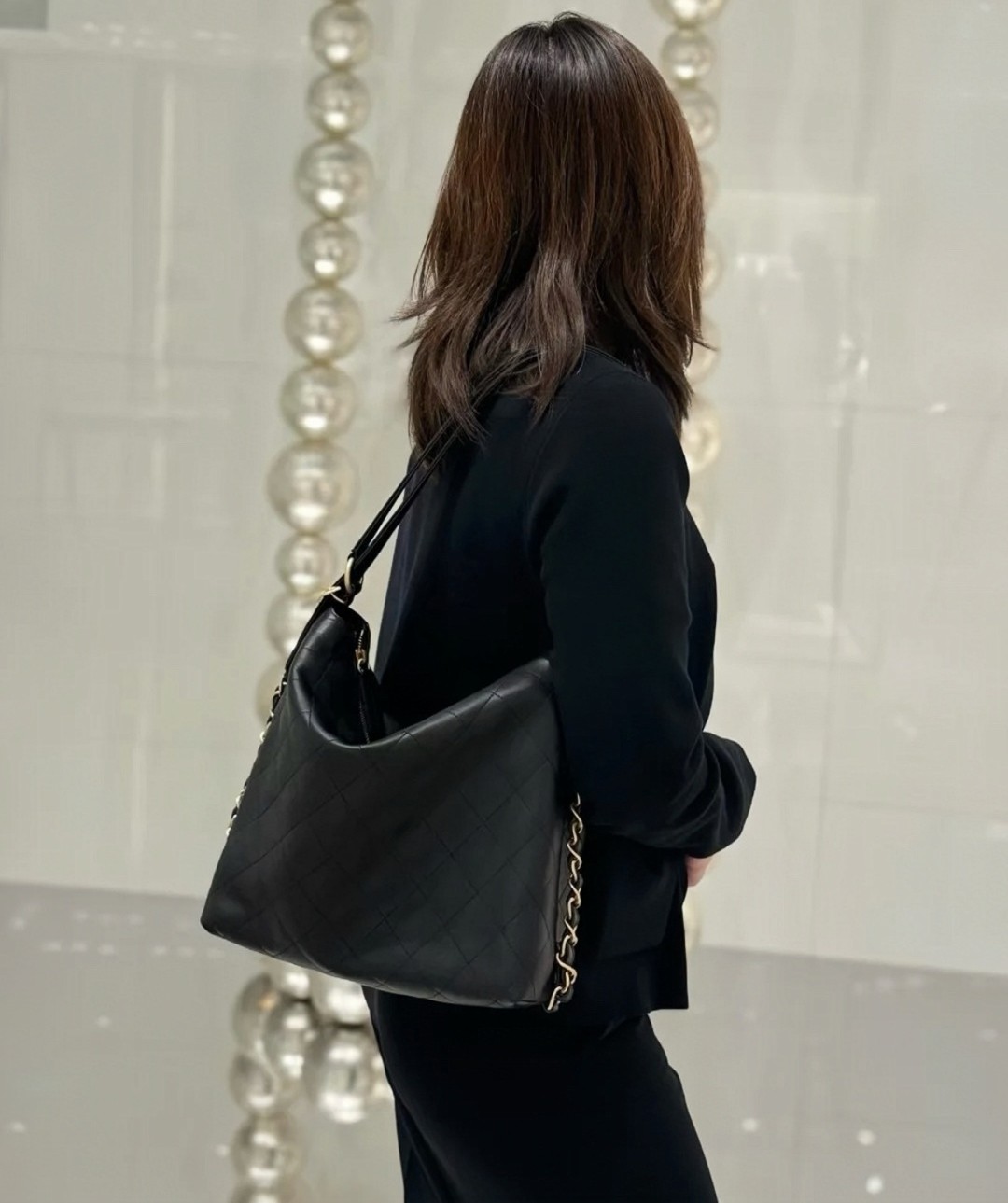 25S春夏Hobo背包 中號黑色_7