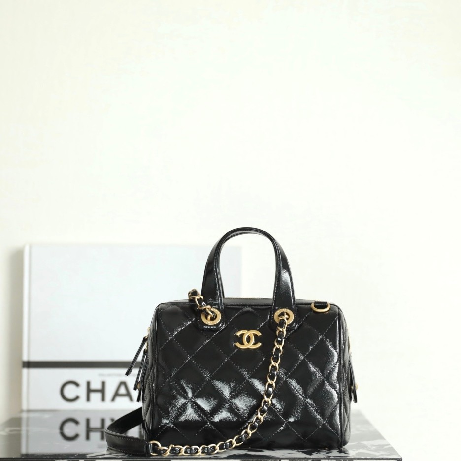 25A油蠟皮保齡球包小號 黑色