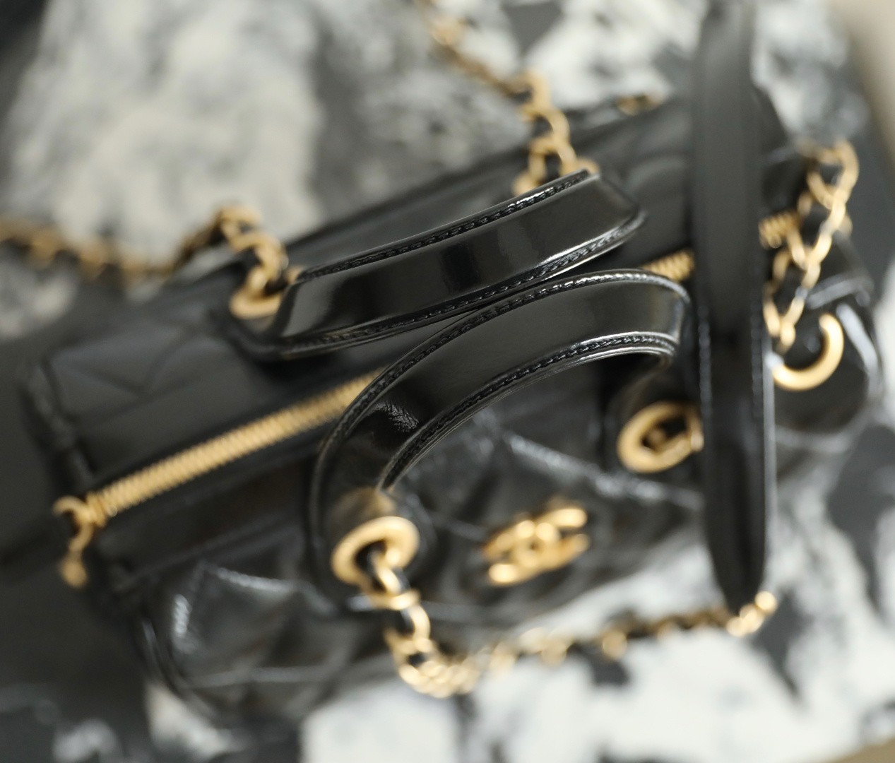 25A油蠟皮保齡球包小號 黑色_4