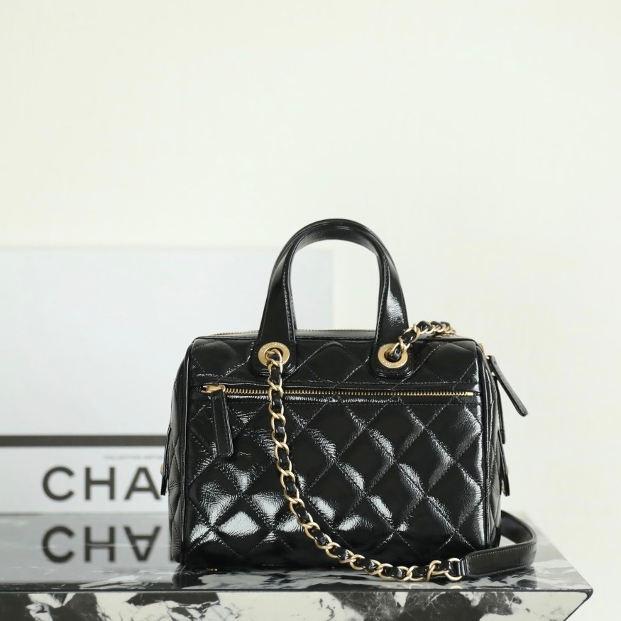 25A油蠟皮保齡球包小號 黑色_3