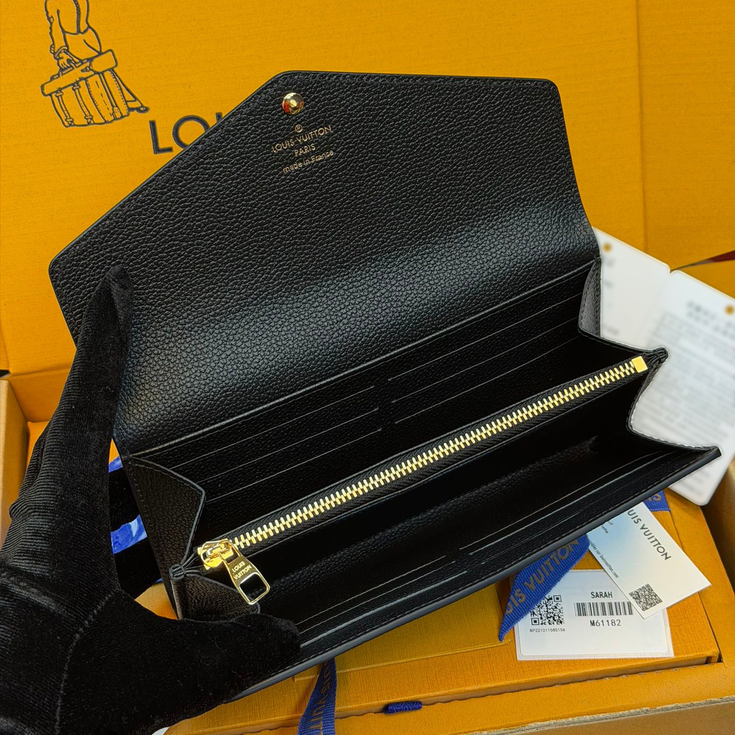 Sarah信封錢夾 黑色_5