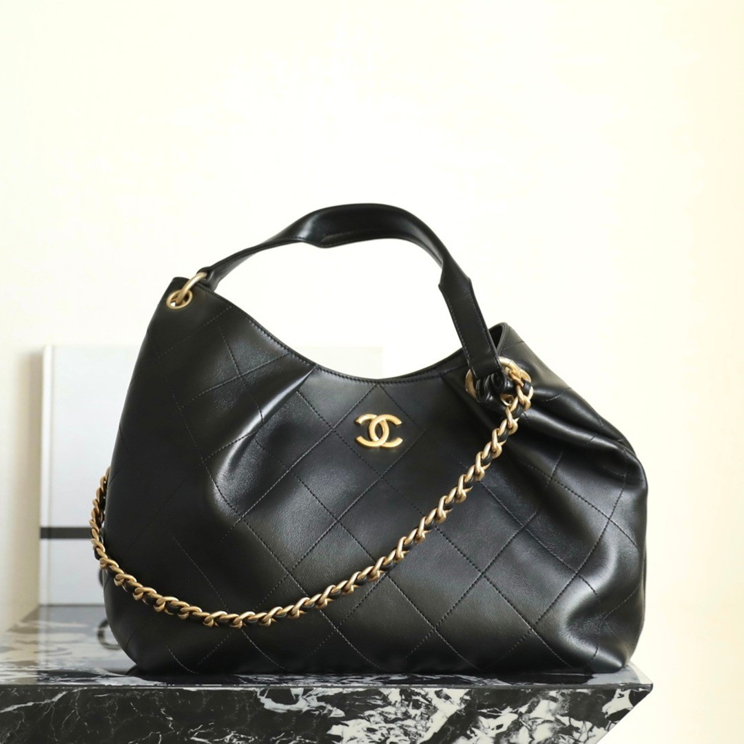 26C早春嬉皮Hobo餃子包黑色大號_3