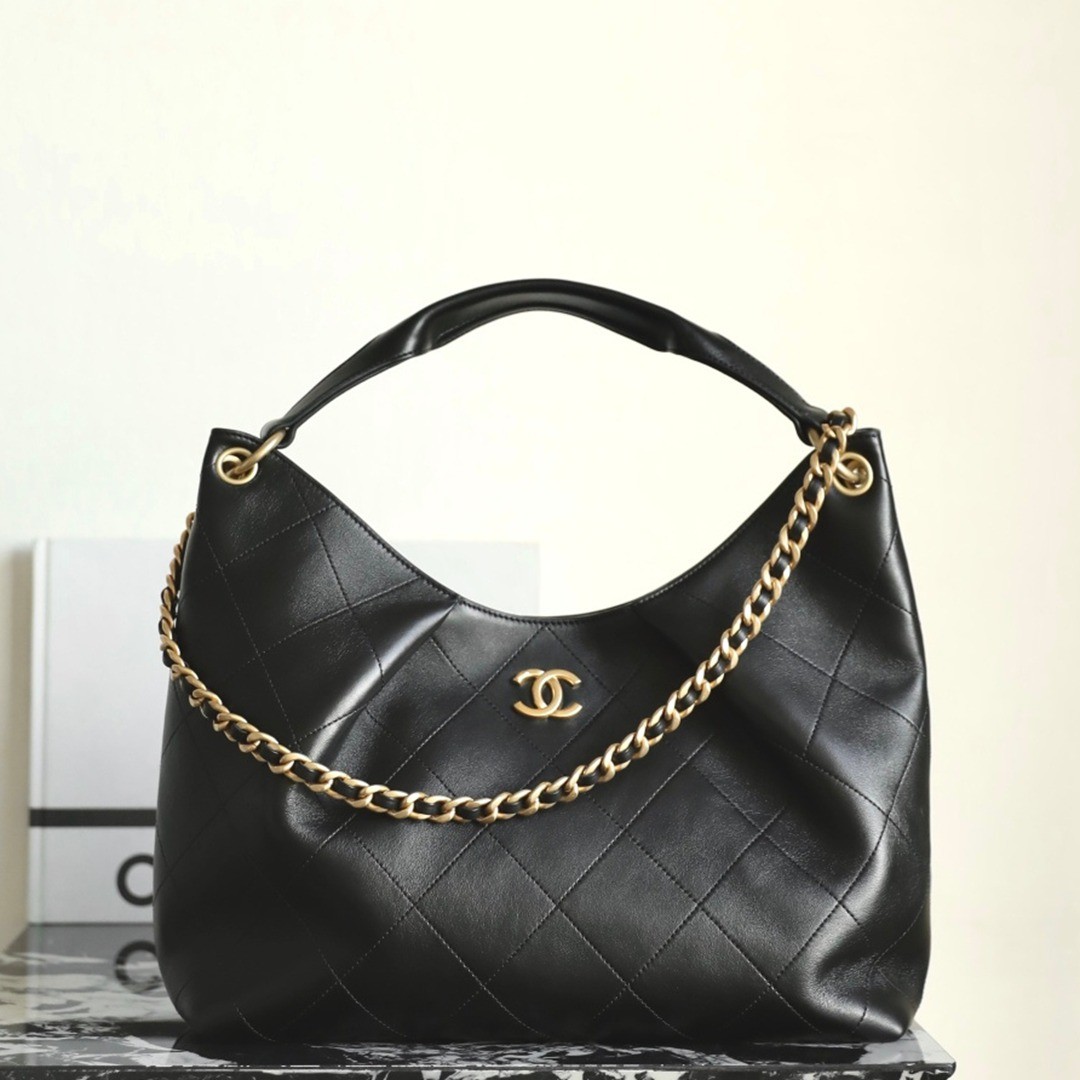 26C早春嬉皮Hobo餃子包黑色大號