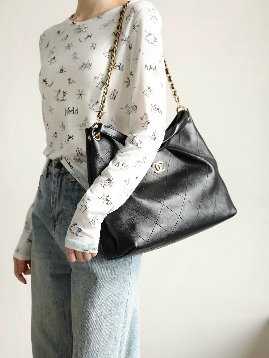 26C早春嬉皮Hobo餃子包黑色大號_2