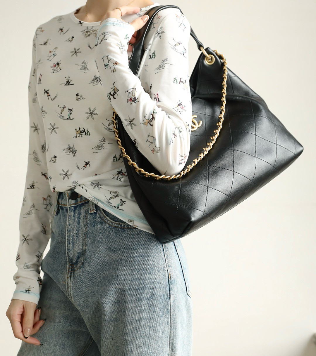 26C早春嬉皮Hobo餃子包黑色大號_9