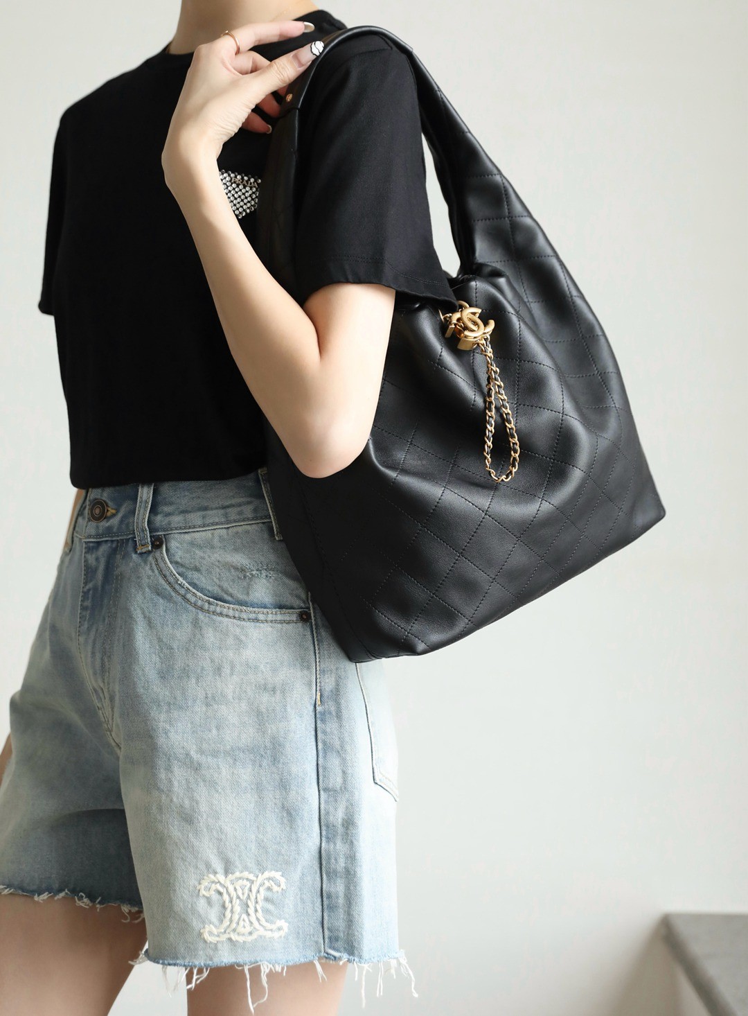 26C Hobo嬉皮包大號黑金_2