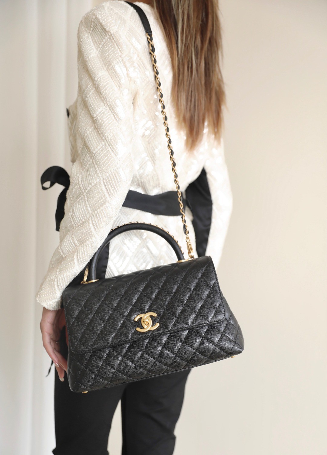 CocoHandle穿鏈手柄口蓋黑色中號_11