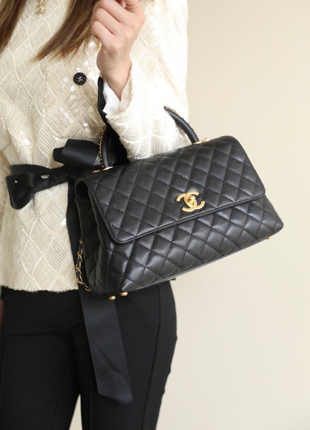 CocoHandle穿鏈手柄口蓋黑色中號_12