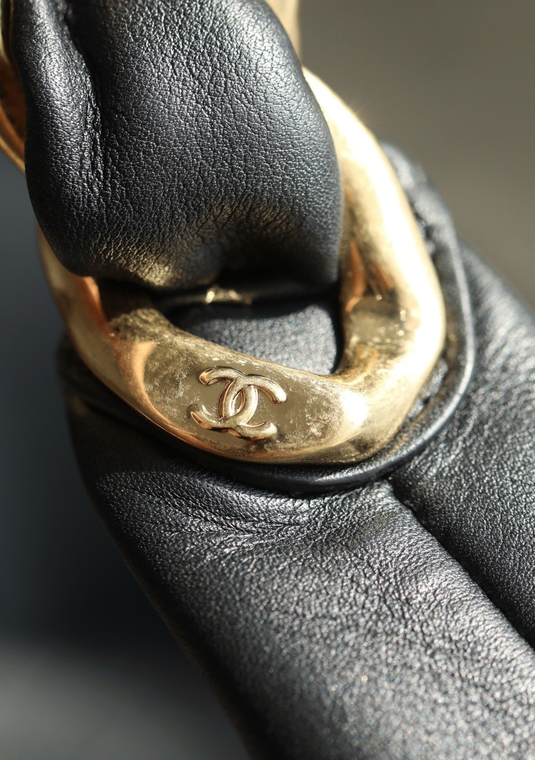 25K粗鏈Hobo嬉皮包中號黑色_11