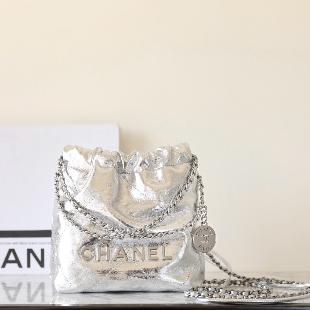 25C迷你22Bag金屬銀