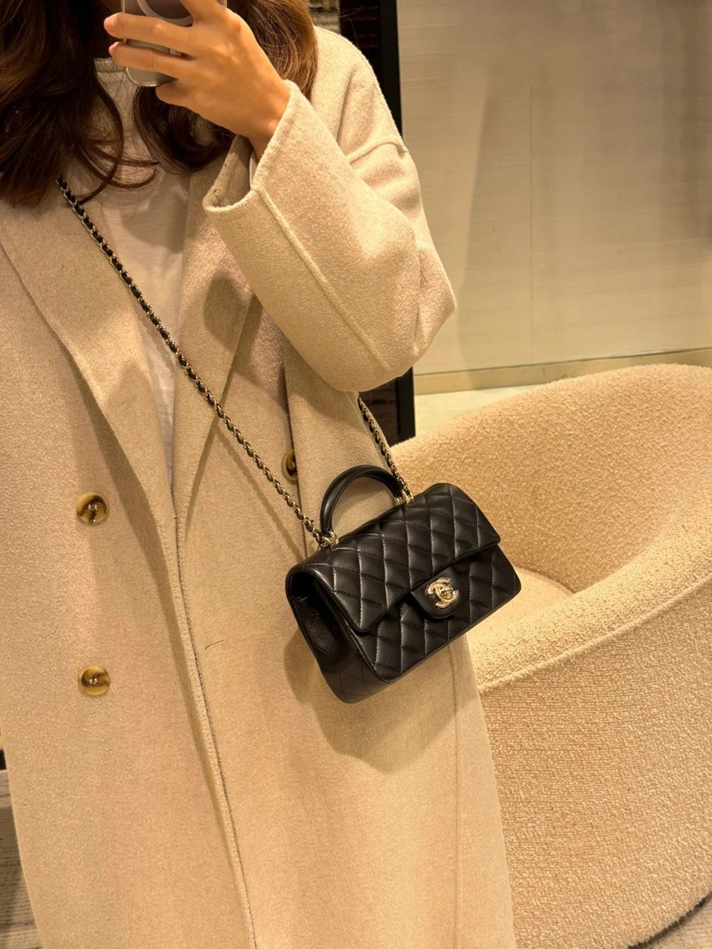 CF大Mini Handle黑色羊皮_2