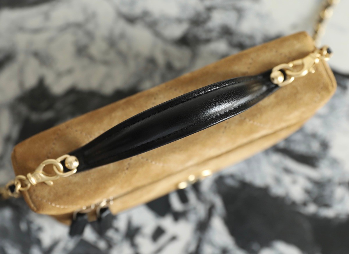 26S拼色Lp盒子包麂皮棕_12