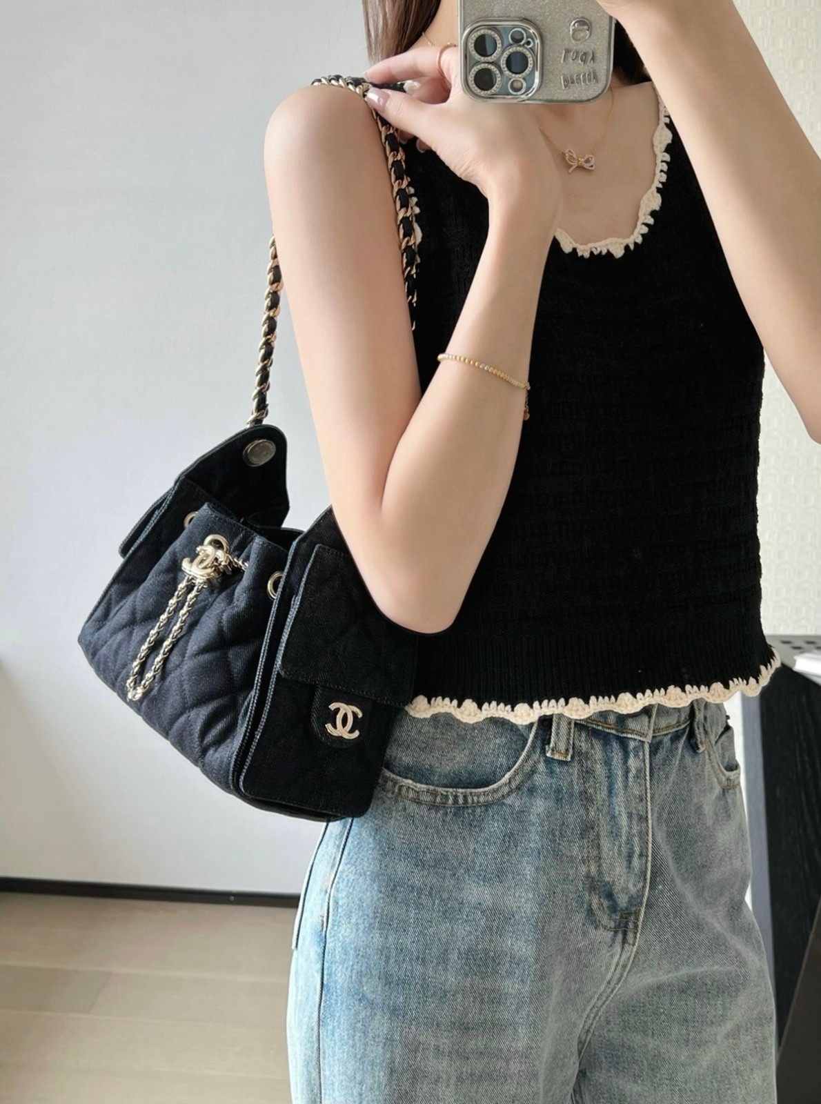 26S 25Mini丹寧深牛仔淺金_8