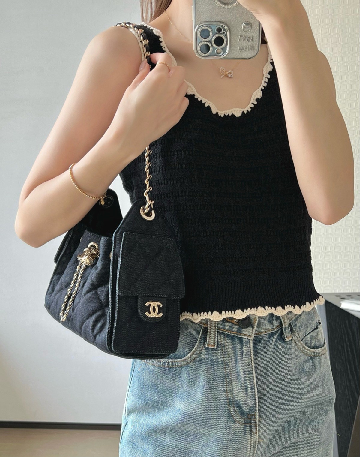 26S 25Mini丹寧深牛仔淺金_9