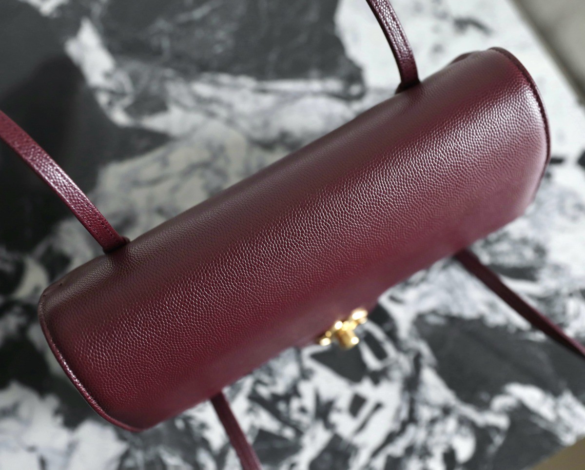 26P春夏皮肩帶口蓋包小號酒紅_8