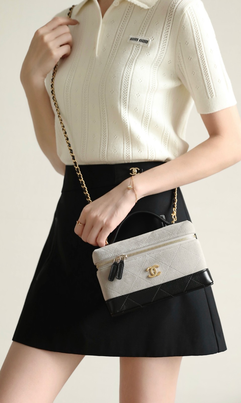 26S拼色Lp盒子包麂皮灰_8